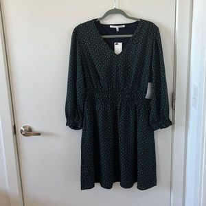 Pattern quarter sleeve dress